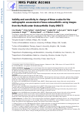 Cover page: Validity and sensitivity to change of three scales for the radiographic assessment of knee osteoarthritis using images from the Multicenter Osteoarthritis Study (MOST)