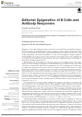 Cover page: Editorial: Epigenetics of B Cells and Antibody Responses