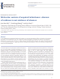 Cover page: Molecular carriers of acquired inheritance: absence of evidence is not evidence of absence