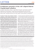 Cover page: Evolutionary genomics of the cold-adapted diatom Fragilariopsis cylindrus