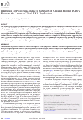 Cover page: Inhibition of poliovirus-induced cleavage of cellular protein PCBP2 reduces the levels of viral RNA replication.