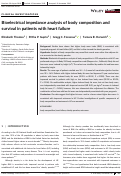 Cover page: Bioelectrical impedance analysis of body composition and survival in patients with heart failure