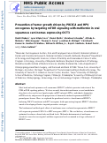 Cover page: Prevention of tumor growth driven by PIK3CA and HPV oncogenes by targeting mTOR signaling with metformin in oral squamous carcinomas expressing OCT3.