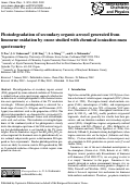 Cover page: Photodegradation of secondary organic aerosol generated from limonene oxidation by ozone studied with chemical ionization mass spectrometry