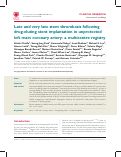 Cover page: Late and very late stent thrombosis following drug-eluting stent implantation in unprotected left main coronary artery: a multicentre registry