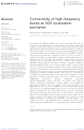 Cover page: Connectivity of high-frequency bursts as SOZ localization biomarker.