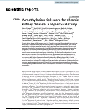 Cover page: A methylation risk score for chronic kidney disease: a HyperGEN study