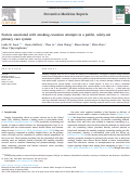 Cover page: Factors associated with smoking cessation attempts in a public, safety-net primary care system