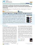 Cover page: Colorimetric and Reverse Fluorescence Dual-Signal Readout Immunochromatographic Assay for the Sensitive Determination of Sibutramine