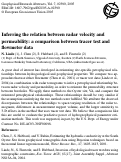 Cover page: Inferring the relation between radar velocity and permeability: A comparison between tracer test and flowmeter data