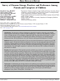 Cover page: Survey of Firearm Storage Practices and Preferences Among Parents and Caregivers of Children