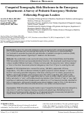 Cover page: Computed Tomography Risk Disclosure in the Emergency Department: A Survey of Pediatric Emergency Medicine Fellowship Program Leaders