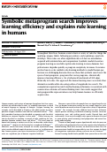 Cover page: Symbolic metaprogram search improves learning efficiency and explains rule learning in humans.