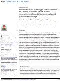 Cover page: Accurate cancer phenotype prediction with AKLIMATE, a stacked kernel learner integrating multimodal genomic data and pathway knowledge