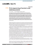 Cover page: First sequencing of ancient coral skeletal proteins