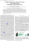 Cover page: 3D differential phase-contrast microscopy with computational illumination using an LED array.