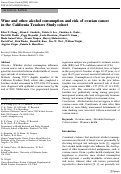 Cover page: Wine and other alcohol consumption and risk of ovarian cancer in the California Teachers Study cohort