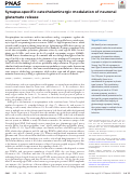 Cover page: Synapse-specific catecholaminergic modulation of neuronal glutamate release