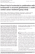 Cover page: Phase II clinical trial of bortezomib and bevacizumab combination in recurrent glioblastoma.