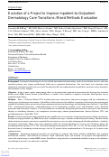 Cover page: Evolution of a Project to Improve Inpatient-to-Outpatient Dermatology Care Transitions: Mixed Methods Evaluation.