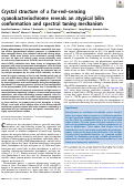 Cover page: Crystal structure of a far-red–sensing cyanobacteriochrome reveals an atypical bilin conformation and spectral tuning mechanism