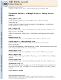 Cover page: Therapeutic Decisions in Multiple Sclerosis: Moving Beyond Efficacy