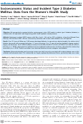 Cover page: Socioeconomic Status and Incident Type 2 Diabetes Mellitus: Data from the Women's Health Study