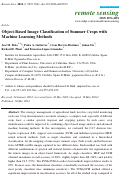 Cover page: Object-Based Image Classification of Summer Crops with Machine Learning Methods