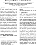 Cover page: Timing-sync Protocol for Sensor Networks