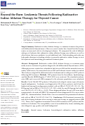 Cover page: Beyond the Burn: Leukemia Threats Following Radioactive Iodine Ablation Therapy for Thyroid Cancer.
