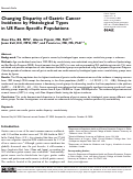 Cover page: Changing Disparity of Gastric Cancer Incidence by Histological Types in US Race-Specific Populations.