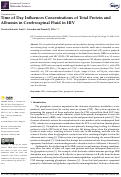 Cover page: Time of Day Influences Concentrations of Total Protein and Albumin in Cerebrospinal Fluid in HIV