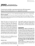 Cover page: Cerebral and cerebellar sensorimotor plasticity following motor imagery-based mental practice of a sequential movement.