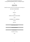 Cover page: Language Variation in Dual Immersion Preschools: Teaching and Learning Mandarin Chinese as a Heritage Language