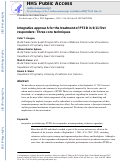 Cover page: Integrative Approach for the Treatment of Posttraumatic Stress Disorder in 9/11 First Responders: Three Core Techniques