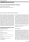 Cover page: Primary leptomeningeal plasmablastic lymphoma