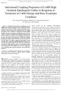 Cover page: Interstrand Coupling Properties of LARP High Gradient Quadrupole Cables in Response to Variations in Cable Design and Heat Treatment Condition