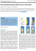 Cover page: Decreased phototherapy effectiveness on lower body