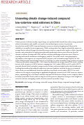 Cover page: Unraveling climate change-induced compound low-solar-low-wind extremes in China.