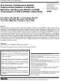 Cover page: A 6-Country Collaborative Quality Improvement Initiative to Improve Nutrition and Decrease Mother-to-Child Transmission of HIV in Mother–Infant Pairs