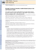 Cover page: Elevated transferrin saturation, health-related quality of life and telomere length