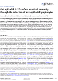 Cover page: Gut epithelial IL-27 confers intestinal immunity through the induction of intraepithelial lymphocytes.