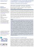 Cover page: I-Corps@NCATS trains clinical and translational science teams to accelerate translation of research innovations into practice