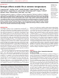 Cover page: Entropic effects enable life at extreme temperatures