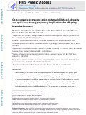 Cover page: Co-occurrence of preconception maternal childhood adversity and opioid use during pregnancy: Implications for offspring brain development