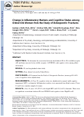 Cover page: Change in Inflammatory Markers and Cognitive Status in the Oldest‐Old Women from the Study of Osteoporotic Fractures