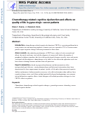 Cover page: Chemotherapy-related cognitive dysfunction and effects on quality of life in gynecologic cancer patients