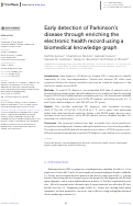 Cover page: Early detection of Parkinson’s disease through enriching the electronic health record using a biomedical knowledge graph