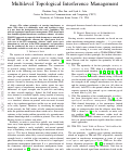 Cover page: Multilevel Topological Interference Management