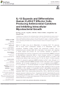 Cover page: IL-12 Expands and Differentiates Human Vγ2Vδ2 T Effector Cells Producing Antimicrobial Cytokines and Inhibiting Intracellular Mycobacterial Growth